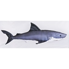 COUSSIN PELUCHE POISSON GRAND REQUIN BLANC MINI 53 CM Alciumpeche