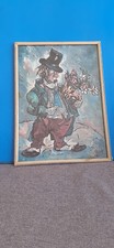 TABLEAU PEINTURE CLOWN SIGNE