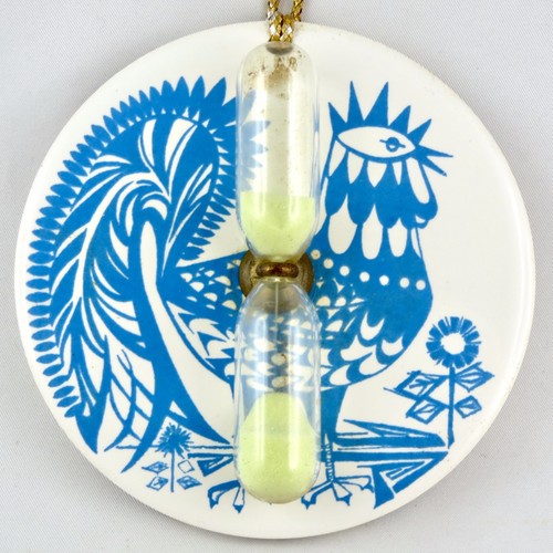 Sablier vintage coq céramique - sablier,