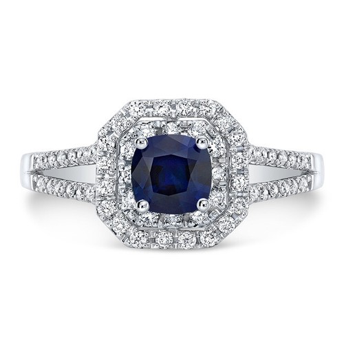 14k blanc diamant bleu - 14k,