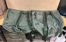 GENUINE US ARMY DUFFEL BAG WITH STRAPS GREEN NYLON EX MINT COND !!!!! #5