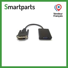 Adaptateur DVI-D 24+1 broches mâle vers VGA 15 broches femelle câble actif