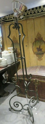 Ancien grand lampadaire fer - ancien,