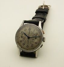 Vintage 32mm 1940's Stainless Steel Wittnauer Chronograph 13W Movement 17 Jewel