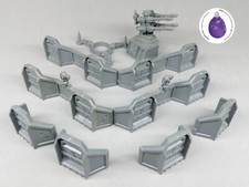 Warhammer 40k, Terrain, Décor, Barricade, Aegis, Line, Defense Defence, Quad gun