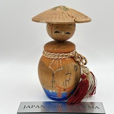 Poupée Kokeshi vintage fille chapeau parapluie Kawaii Torii intérieur créatif...