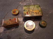 7 Boites  en tôle litho orientaliste