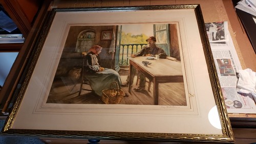 Framed antique auquatint