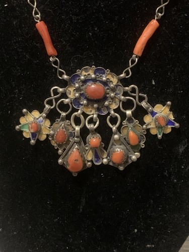 Ancien collier argent corail