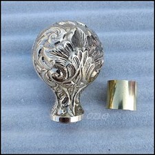 POMMEAU EN LAITON TÊTE POIGNÉE CANNE DE MARCHE POUR BÂTON DE MARCHE VINTAGE E...