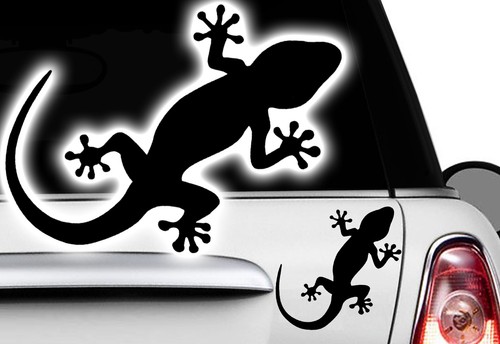 Gecko 16x10cm autocollants - 1x,