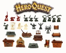 Jeu Hero Quest MB Pièces Détachées Figurines originales non peintes et Meubles