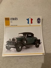CARTE FICHE AUTO  CITROEN C4G