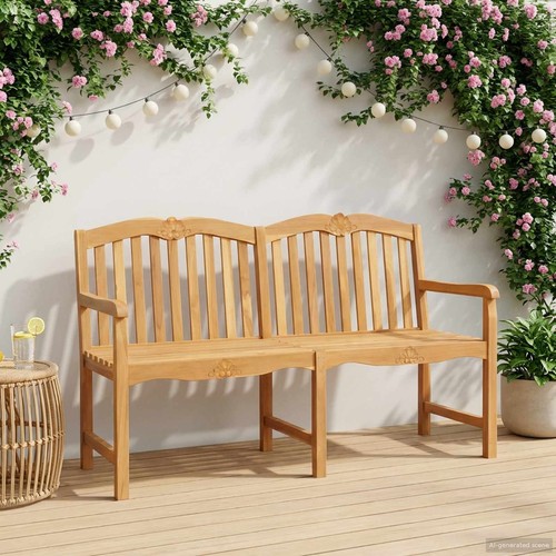 Banc bois sculpté rose - banc, en