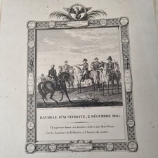 Rare Gravure Napoléon Bataille Austerlitz Par Carle Vernet 1806 Duplessi Bertaux