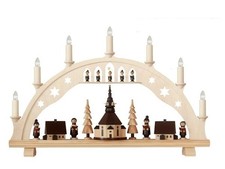 Arc En Bois Éclairé Église