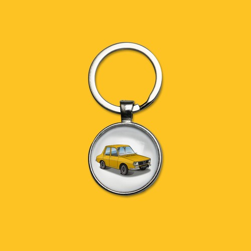 Porte clés r12 jaune - ts,