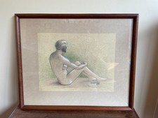 Tableau dessin sur papier 1934 J.B Maurice VECKER (1899-1988) nu de dos