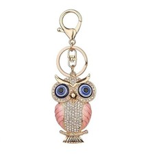 Porte-clés hibou en cristal