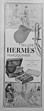AD PRINT Original 1925 HERMES SELLIER Case HORSE SADDLE EQUIPMENT HIPPIQUE
