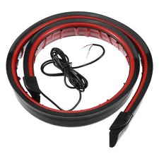 Universel  Voiture becquet avec Rouge LED Lumiere 47.2" 1.2m Queue Lumiere Noir