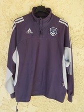 Maillot sweat col zip GIRONDINS DE BORDEAUX vintage ADIDAS training shirt 168 S