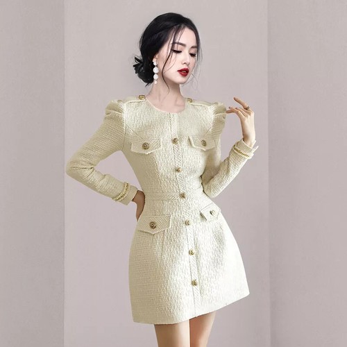 Robe femme courte - courte, blanche