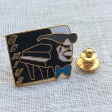 Pin's Folies ❤️French  Vintage Enamel Music Jazz Tablo Genius Ray Charles US