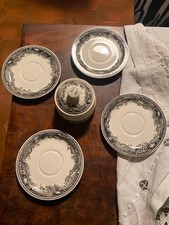 Lot 4 sous-tasses + sucrier Villeroy & Boch Artemis – décor chasse, excellent ét