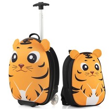 Valise Enfants à Roulettes 16” et Sac à Dos 12” avec Motif Mignon Bagages avec
