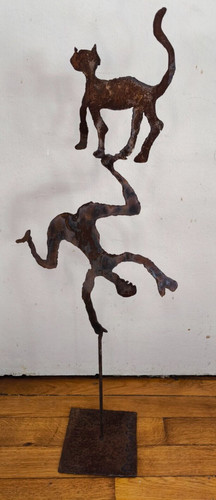 Sculpture métal signée - sculpture,