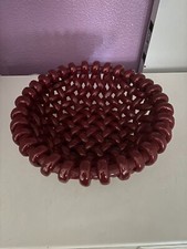 Grande coupe ou corbeille en céramique tressée de Jérôme Massier à Vallauris