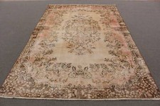 Grand tapis de 6,4 x 9,8 pieds, tapis coloré, tapis ancien, tapis turc, tapis...