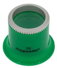 Loupe d'horloger verte 3x