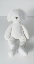 Peluche/Doudou Lapin Blanc Yeux Nez Gris 25cm Assis / 38cm Allongé  Jacadi Paris