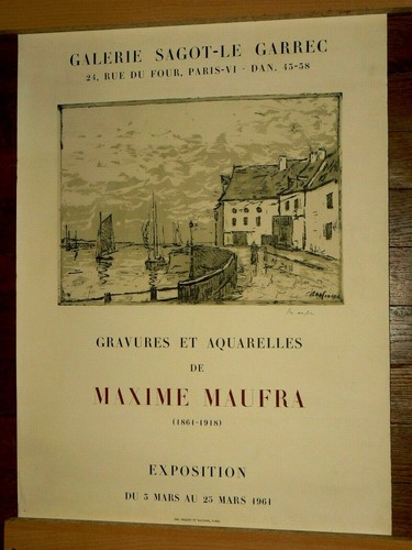 Affiche ancienne litho maxime - affiche,