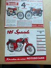 PUB MOTO TERROT E.D.L 125 1957 et motobecane 125 vintage