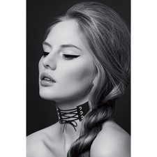 Collier fetish large lacé