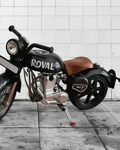 Moto vintage noire - ,, décor