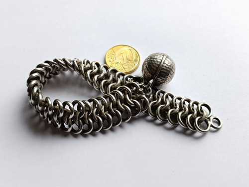 Bracelet argent massif maille - bracelet,