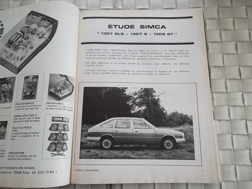 Revue technique simca 1307 gls - revue,
