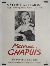 Chapuis Maurice Galerie Artemont 1966 Affiche Originale Exposition
