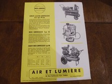 Catalogue AIR ET LUMIERE groupe électro compresseur – 2 pages