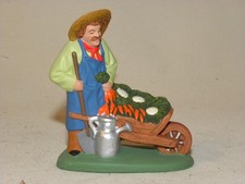 VINTAGE ANCIEN SANTON DE PROVENCE TERRE CUITE ESCOFFIER 7 CM JARDINIER TBE