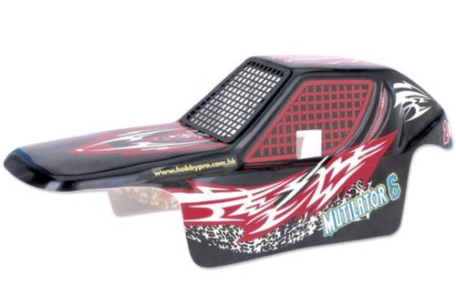 Body shell blk - blk/red, 1/5