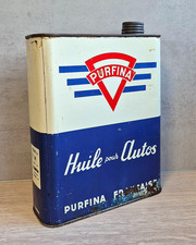 RARE Bidon d'huile PURFINA Deux Litres