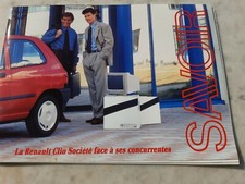 SAVOIR : Brochure Publicitaire RENAULT CLIO SOCIETE FACE A SES CONCURRENTES 
