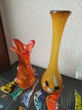 Paire De Vases Murano Toso Fratelli