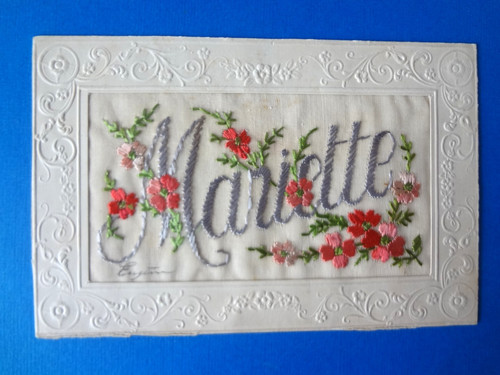 Carte postale fantaisie brodee - fantaisie,