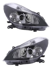 PHARE AVANT GAUCHE + DROIT ELECTRIQUE POUR RENAULT CLIO III H7 H7 H1 NOIR !
